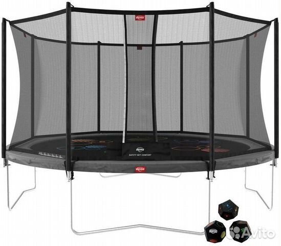 Батут Berg Favorit Regular 380 Black с сеткой