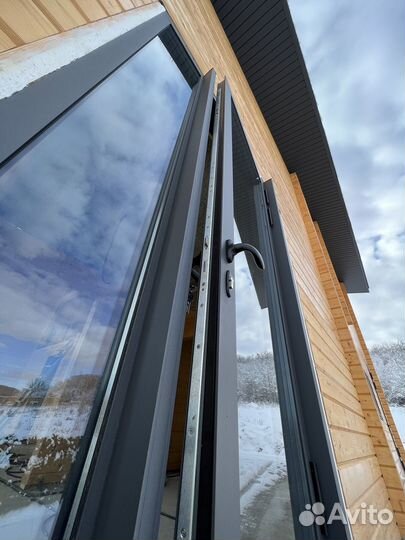 Стеклянные алюминиевые двери алютех / alutech