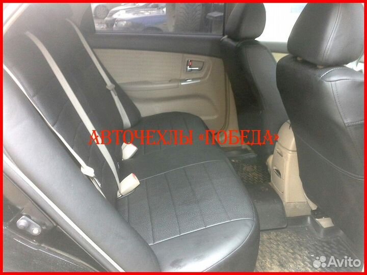 Чехлы Kia Cerato 1 из экокожи чёрные Классика