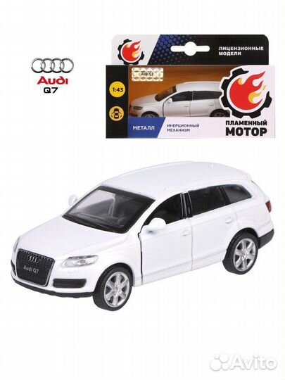 Машина мет. 1:43 Audi Q7, откр.двери,11см, черн. м