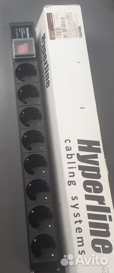 Hyperline Блок розеток SHE19-8SH-S-IEC