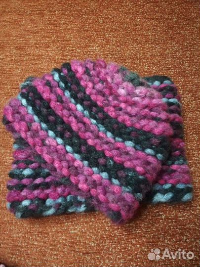 Комплект шапка и снуд женский