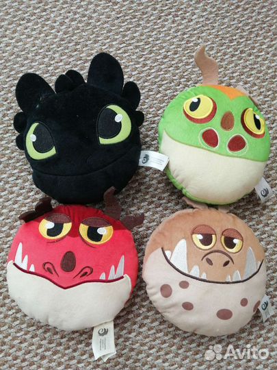 Мягкие игрушки (лемур, медведь, драконы)