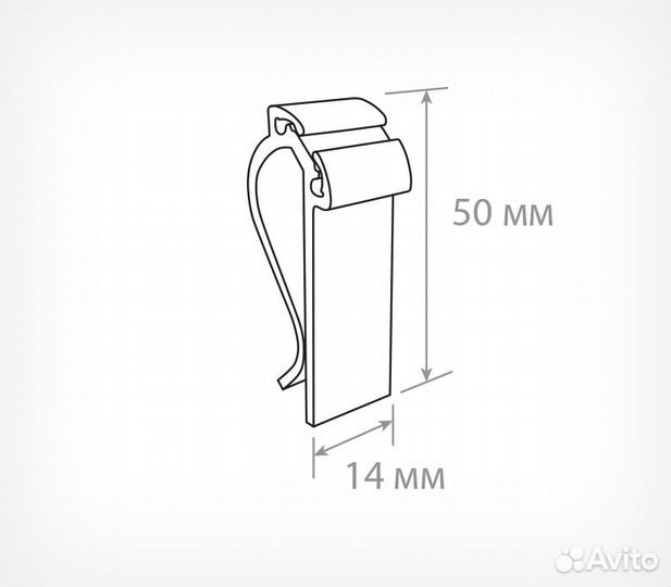 Держатель-зажим пластиковый midiclip, цвет черный