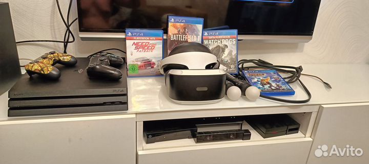 Sony playstation 4 ps4 pro 1tb с играми