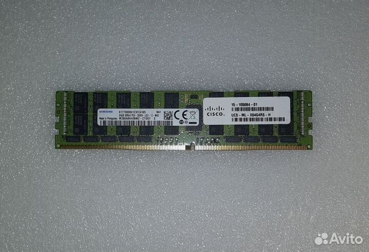 RAM 64GB Samsung DDR4 2666MHz PC4-2666V ECC LRdimm