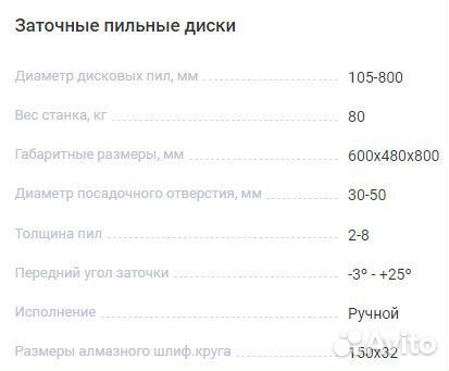 Заточной станок для пильных дисков MF125