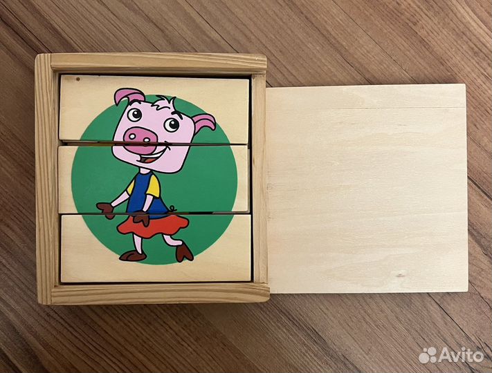 Деревянный пазл 3 части