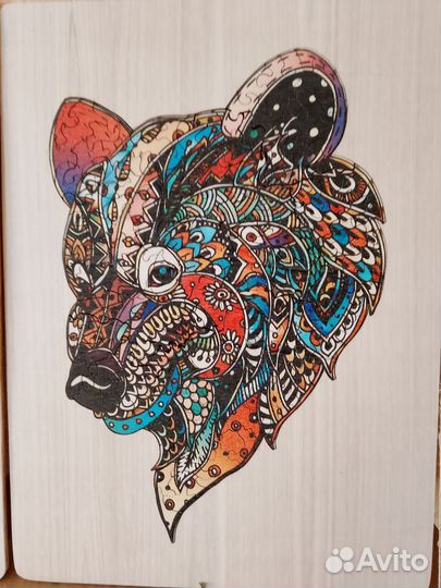 Деревянные паззлы с рамкой