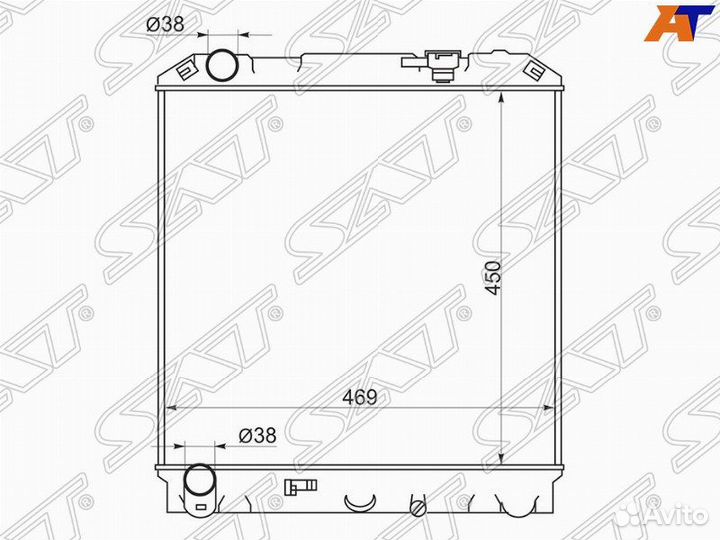 Радиатор isuzu ELF/nissan atlas NKR6#/7#/8# AKR#/B