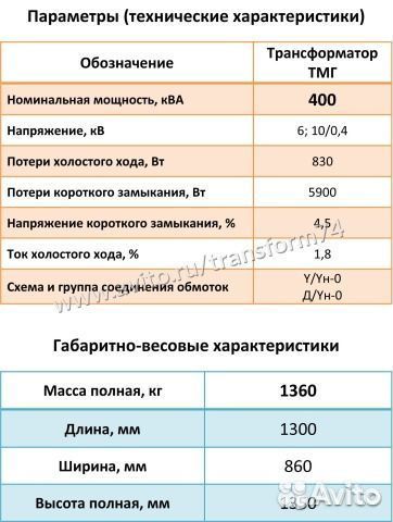 Трансформатор тм - 400/10(6) /0,4