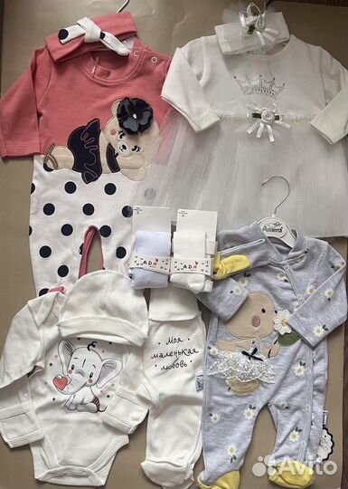 Одежда новая для новорожденой девочки 50-62