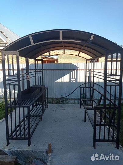 Мангал с крышей