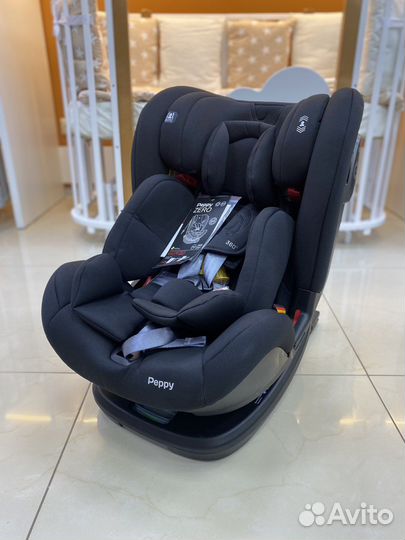 Автокресло Peppy Zero (0-36кг) Isofix черное