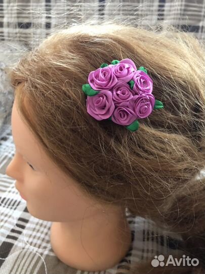 Брошь, Также можно сделать как на резинку, заколку