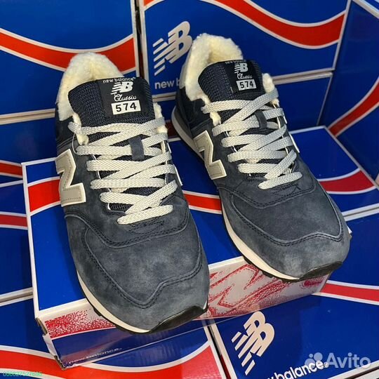 Кроссовки New Balance 574 зимние с мехом