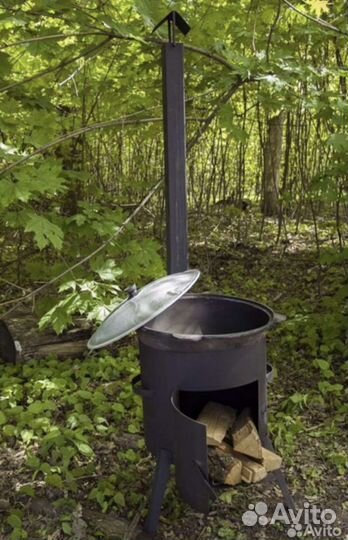 Печь с трубой для казана 16л