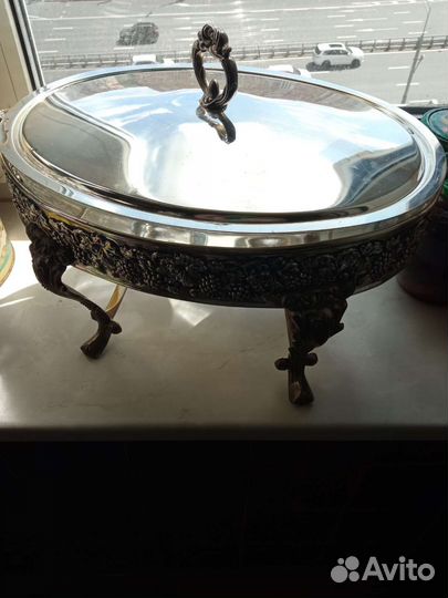 Подставка с блюдом жаропрочной стекло под горячее