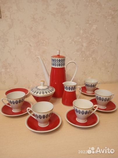 Кофейный сервиз гдр freiberger porzellan
