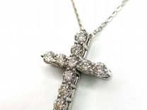 Крест с бриллиантами на цепи