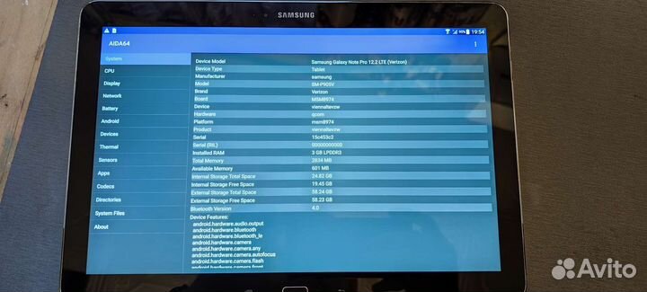 Планшет Samsung galaxy note pro 12.2 sm-p905v