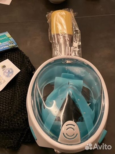 Маска для снорклинга полнолицевая новая