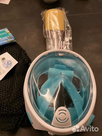 Маска для снорклинга полнолицевая новая
