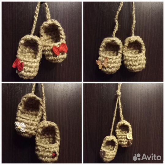 Сувенир-оберег из джута лапти