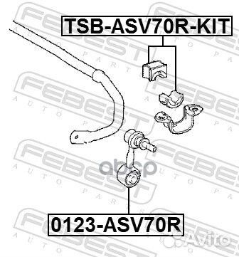Втулка заднего стабилизатора D25 Toyota Camry