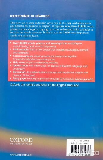 Oxford Business English Dictionary for Learners of