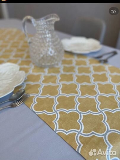 Скатерть водоотталкивающая и дорожка