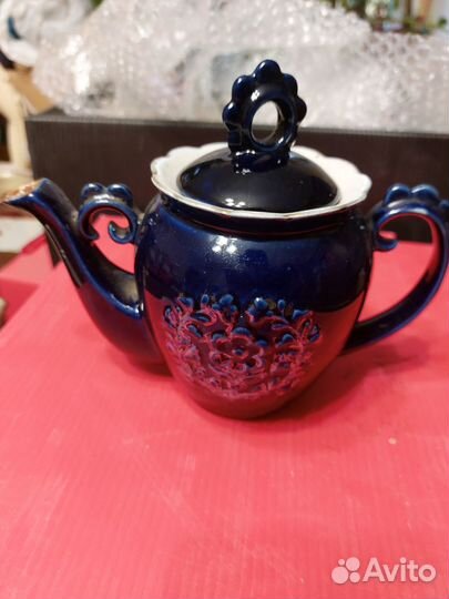 Чайная пара лфз кобальт золотой фриз