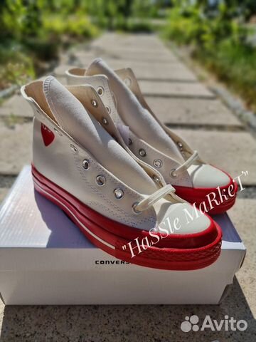 Кеды Converse Comme Des Garson Play Red/White