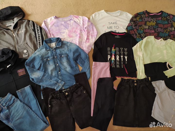 Пакет фирменных вещей для девочки 10-11 лет