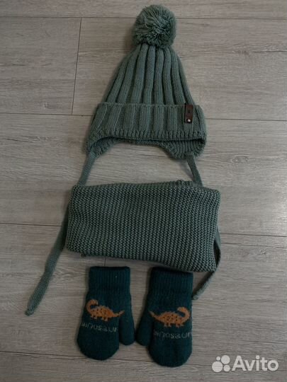 Зимняя шапка и шарф для мальчика