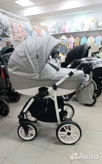 Коляска 2 в 1 indigo эко кожа