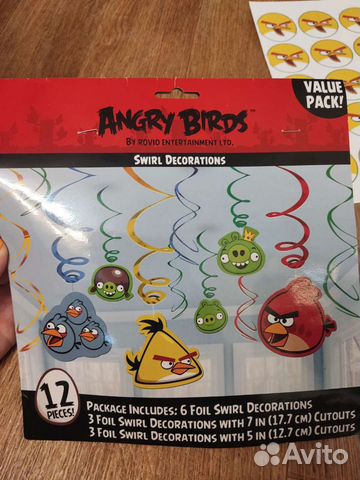 Набор для праздника Энгри Бердс (Angry Birds)
