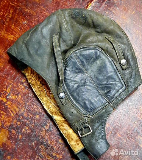 Шлем летный натуральная кожа