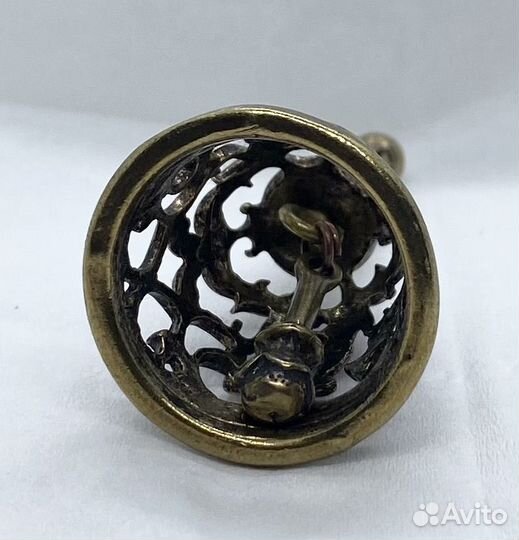 Колокольчик ажурный бронзовый