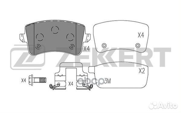 Колодки торм. диск. задн. Audi A4 07- A5 07