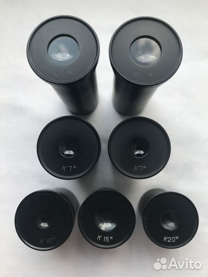 Окуляры микроскопа 7 шт d 23 мм