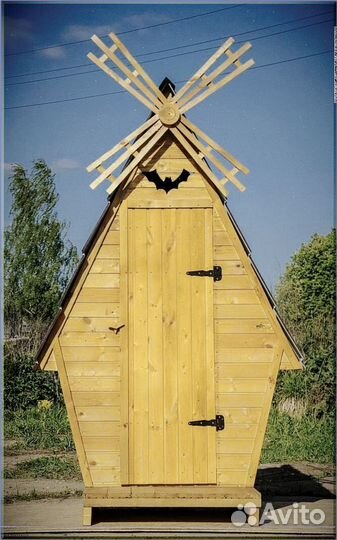 Дачный туалет с декором и установкой абг 063