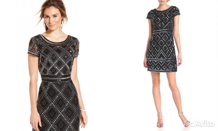 Платье длина мини с пайетками в прокат салон 46 р