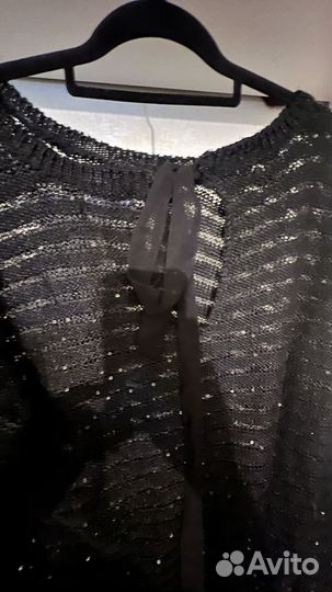 Платье с пайетками женское 46 размер черное