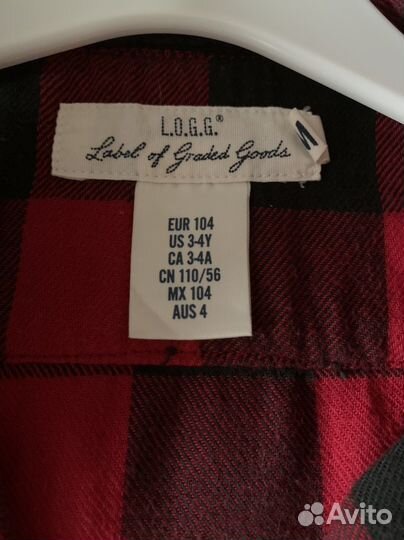 Платье рубашка hm 98-110