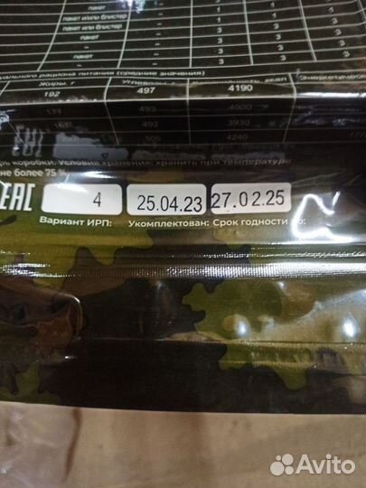 Ирп сухой паек