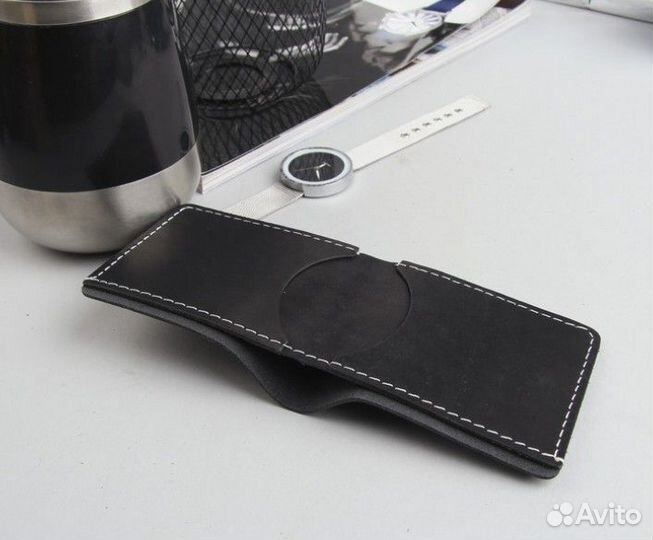 Портмоне кардхолдер кожа чёрный Россия новый