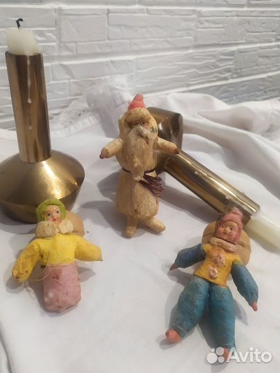 Ватные довоенные ёлочные игрушки 30-40гг