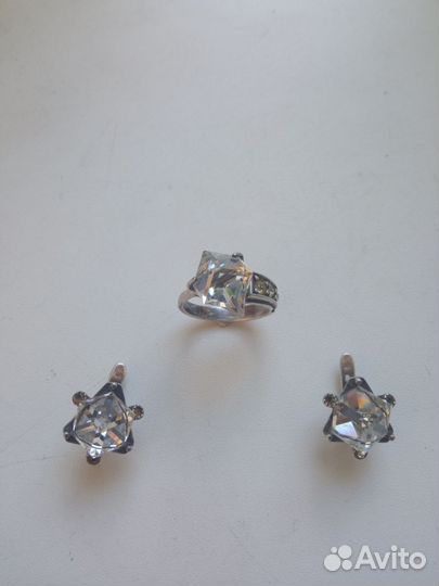 Кольца и серьги из серебра