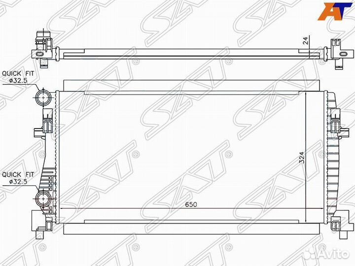 Радиатор Skoda Fabia 2014- SD00072